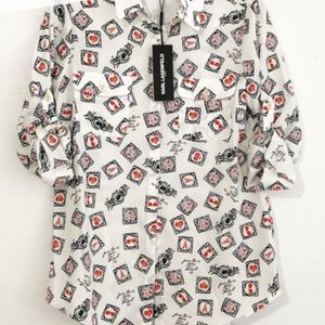 Karl Lagerfeld Parisian Postage Blouse